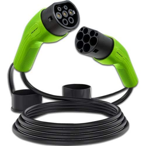 Kabel ładowania pojazdów elektrycznych Qoltec 52474, Typ 2, 5 m, czarny — zdjęcie 1 z 8