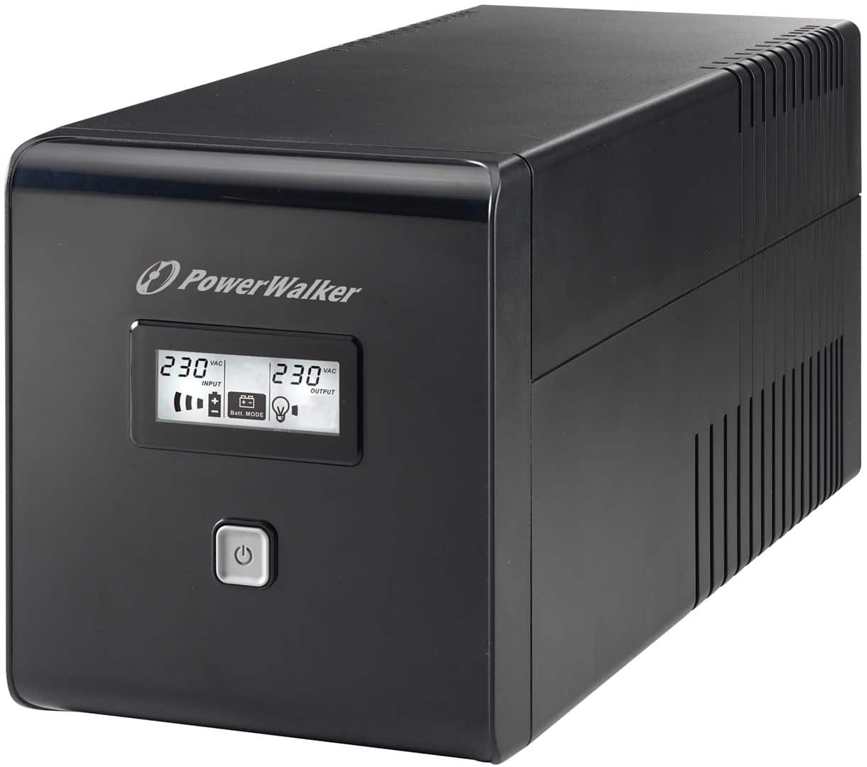 Zasilacz awaryjny UPS Power Walker Line-Interactive VI 1000 LCD 1000VA, 2x Schuko + 2x IEC C13, RJ11/45, USB, wyświetlacz LCD — zdjęcie 1 z 4