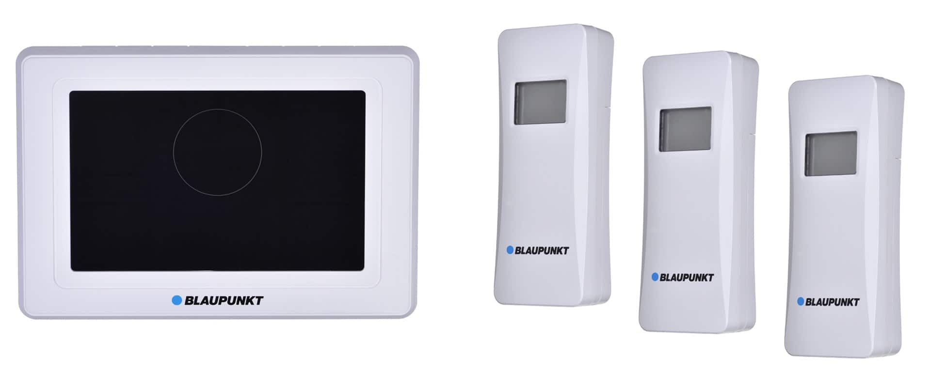 Stacja pogodowa Blaupunkt WS40WH z 3 czujnikami i wyświetlaczem LCD — zdjęcie 1 z 8