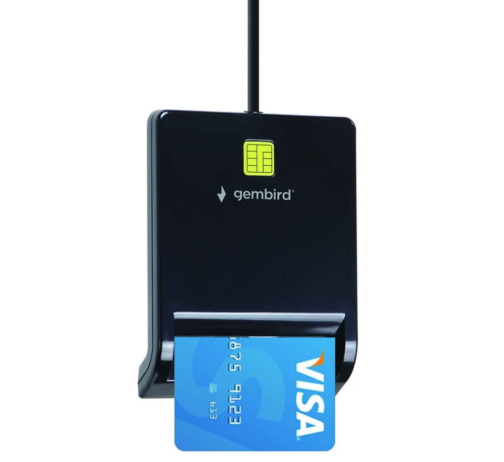 Czytnik kart USB Gembird Smart Card, czarny — zdjęcie 1 z 5
