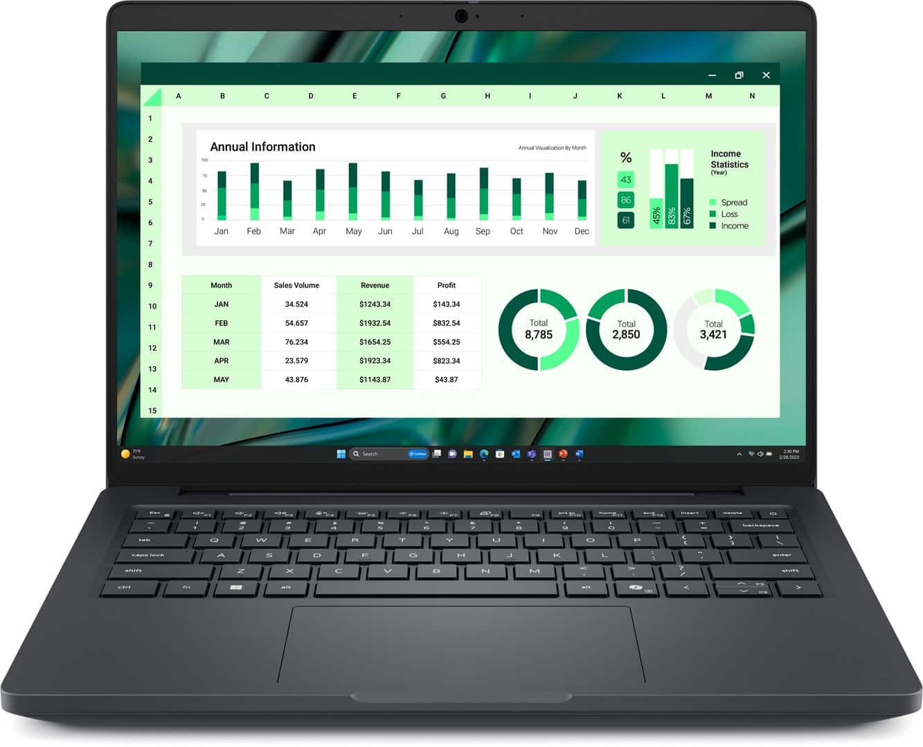 Dell ProMax 14 MC14250 Ultra - Laptop Biznesowy 14" FHD+ IPS 300 nitów Matowy 16GB LPDDR5x 512GB SSD NVIDIA RTX PRO 500 6GB Windows 11 Pro 3 lata ProSupport — zdjęcie 1 z 8