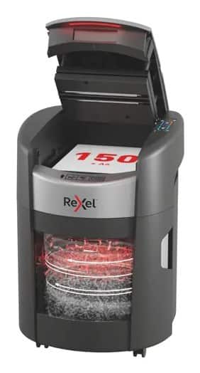 Niszczarka dokumentów Rexel ShredMax AutoFeed+ 150M, P5, 150 kartek, 15 l kosz — zdjęcie 1 z 8