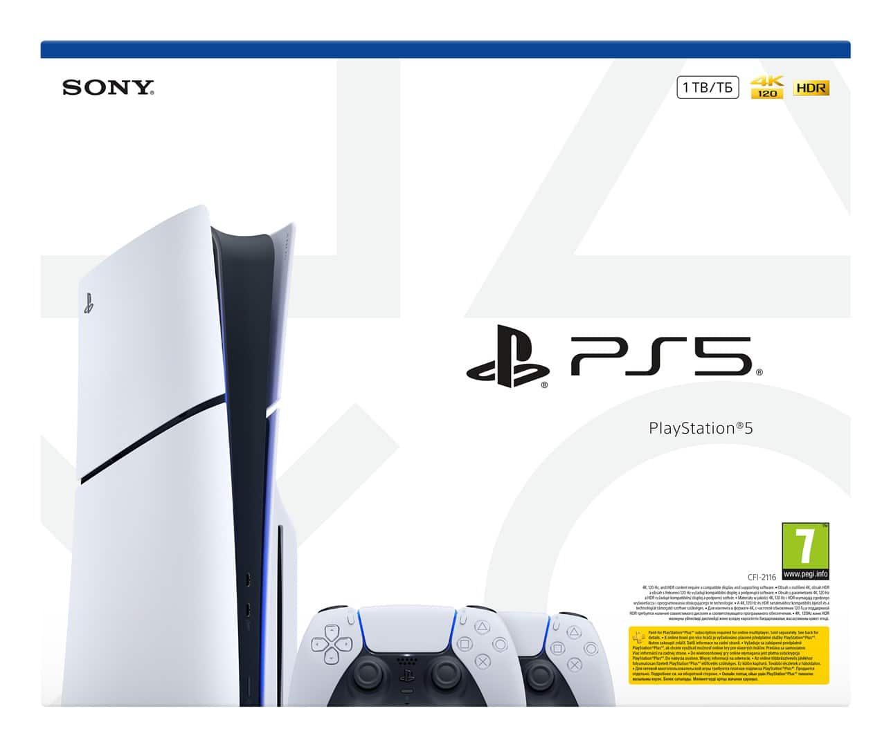 Konsola PlayStation 5 Slim 1TB z kontrolerem białym — zdjęcie 1 z 3