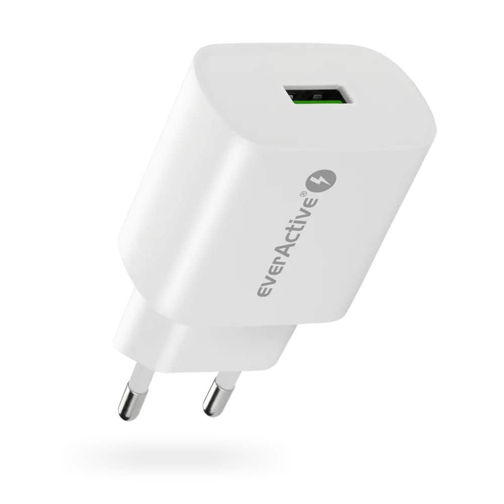 Ładowarka sieciowa EVERACTIVE SC-670Q, 67W, 1x USB, 2x USB-C, Quick Charge 4+, czarna — zdjęcie 1 z 7