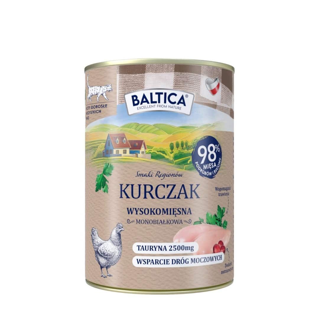 Karma mokra dla kota BALTICA SMAKI REGIONÓW - Kurczak 400g — zdjęcie 1 z 3