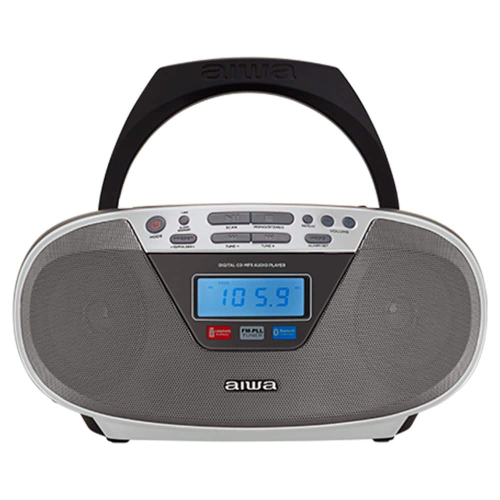 Boombox AIWA BBTU-400SL, srebrny, CD/FM RDS, USB, Bluetooth — zdjęcie 1 z 8