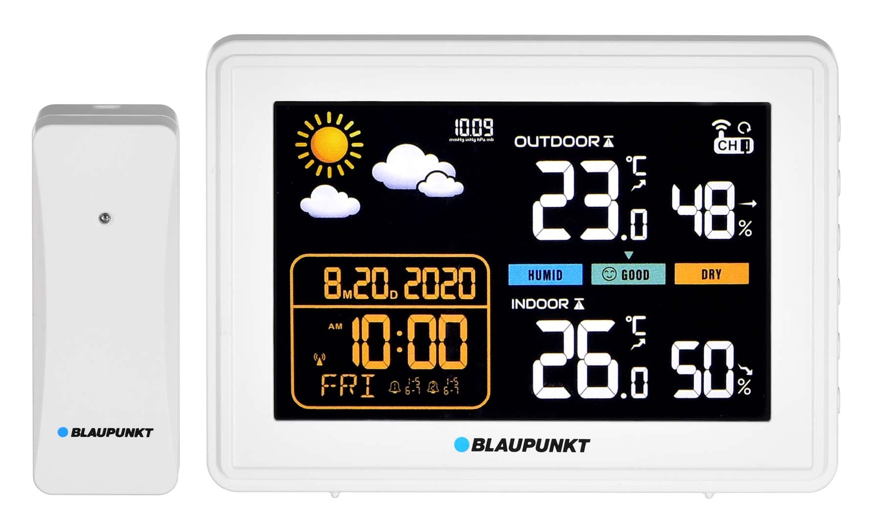 Stacja pogodowa Blaupunkt WS30WH z czujnikiem zewnętrznym — zdjęcie 1 z 8