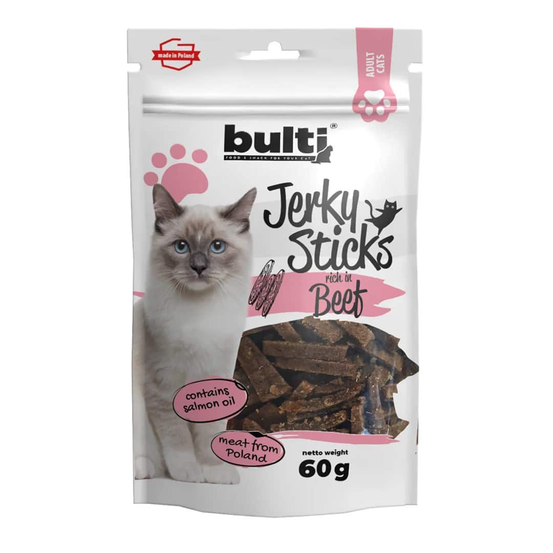 Przysmak dla kota BULTI Jerky Sticks z wołowiną 60g — zdjęcie 1 z 2