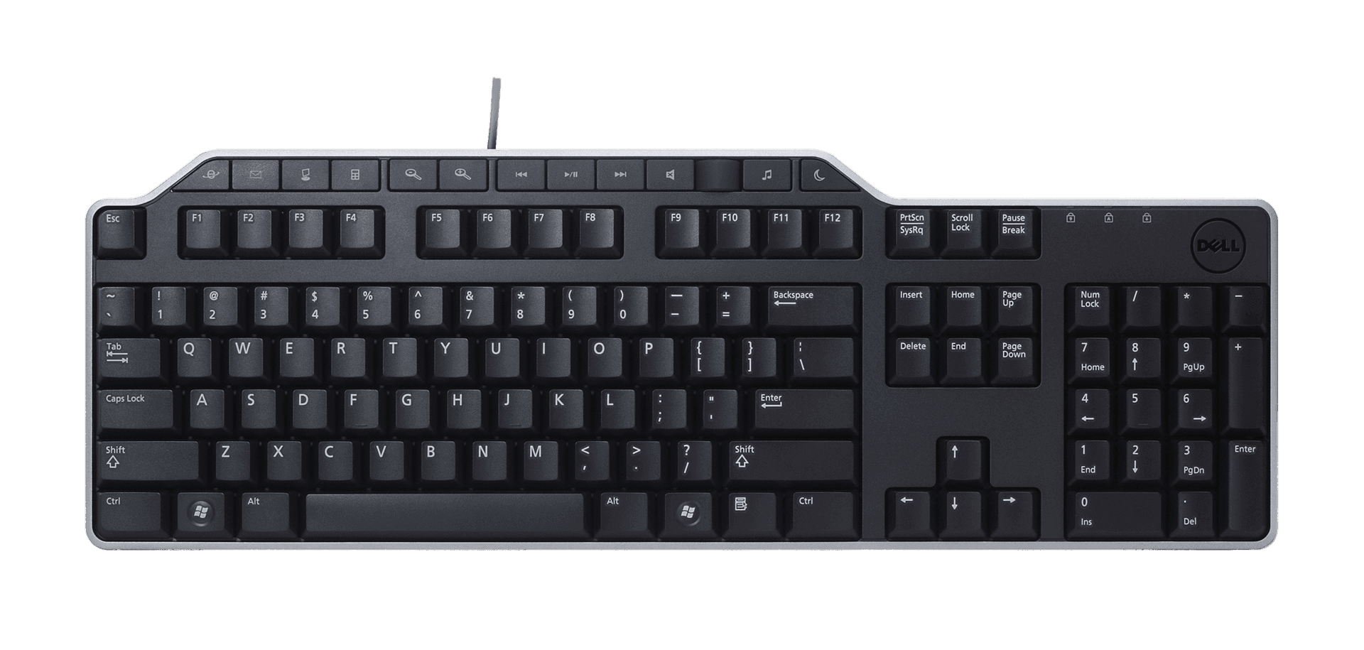 Klawiatura przewodowa Dell KB-522 biznesowa multimedialna USB czarna — zdjęcie 1 z 8