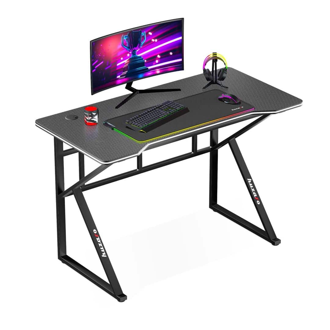 Biurko gamingowe Huzaro Hero 1.6 Black (Outlet) — zdjęcie 1 z 6