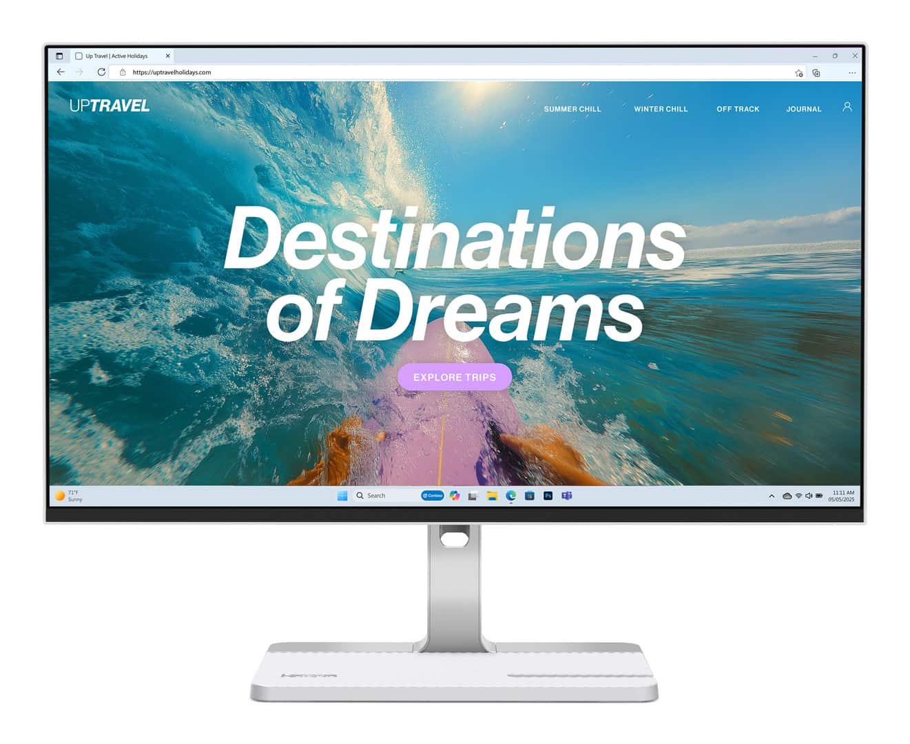 Monitor Lenovo L24D-4C 23.8" FHD 144Hz 250 nitów, HDMI, DP, USB, szary — zdjęcie 1 z 8
