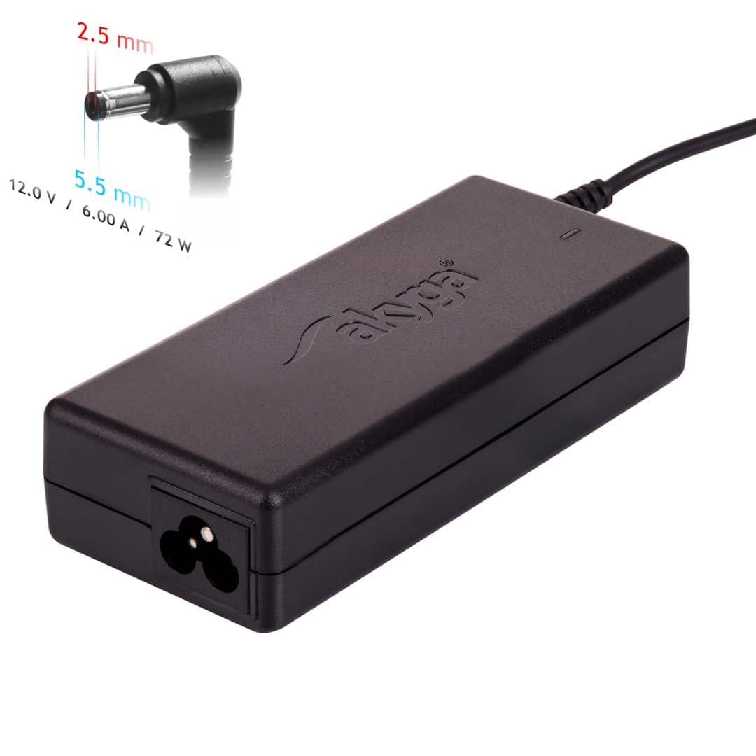 Zasilacz do laptopa Acer Akyga AK-ND-28 (12V, 72W, 5.5mm x 2.5mm) — zdjęcie 1 z 6