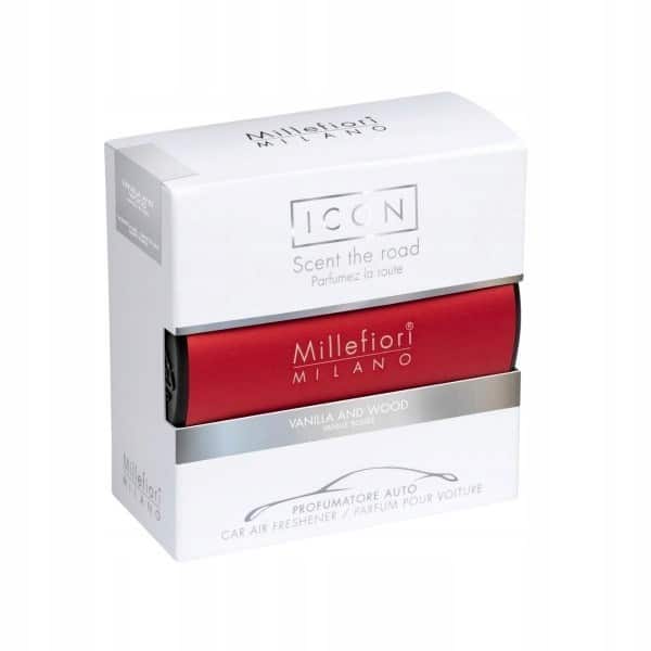 Odświeżacz do samochodu RED - VANILLA & WOOD MILLEFIORI — zdjęcie 1 z 3