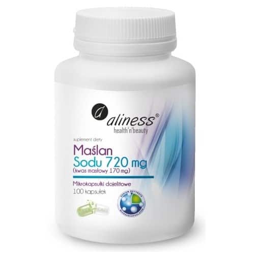 Aliness Maślan Sodu 720 mg x 100 kapsułek wegańskich