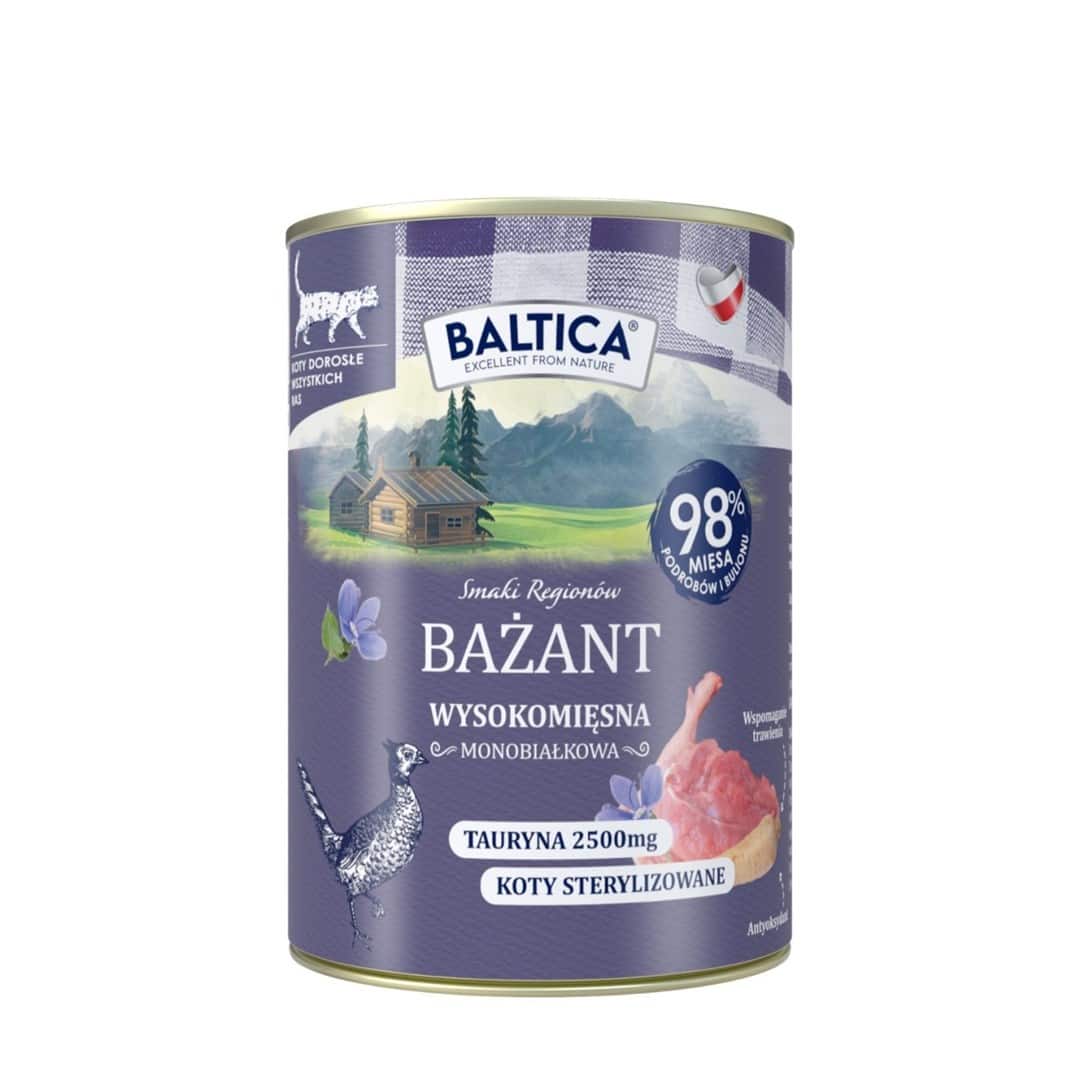 Karma mokra dla kota dorosłego BAŻANT 400g - BALTICA Smaki Regionów — zdjęcie 1 z 3