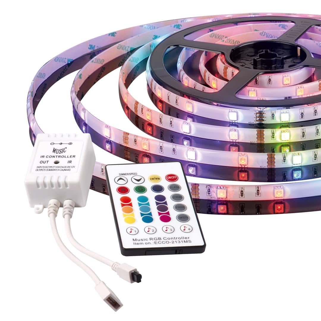 Taśma LED RGB Activejet AJE-LED Music Stripe (3m, 7W, IP65, multikolor) — zdjęcie 1 z 5