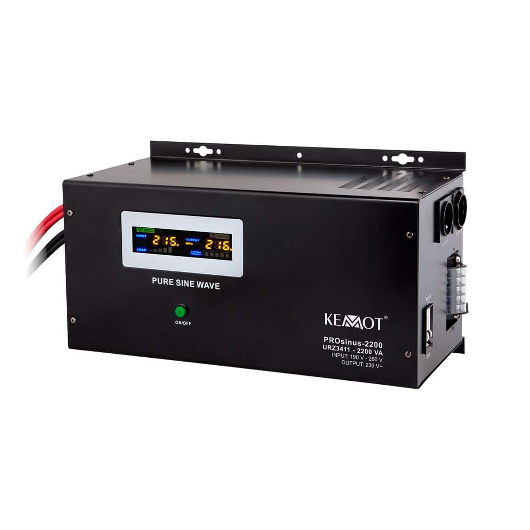 Zasilacz awaryjny KEMOT PROsinus-2200 2200VA/1600W z czystą sinusoidą i ładowaniem 12V — zdjęcie 1 z 4
