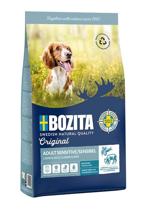 Sucha karma dla psa Bozita Original Adult Sensitive - Jagnięcina i Ryż, 12 kg (Outlet)