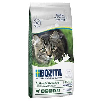 Sucha karma dla kotów BOZITA Active & Sterilised Grain Free z jagnięciną - 2kg (Wyprzedaż)