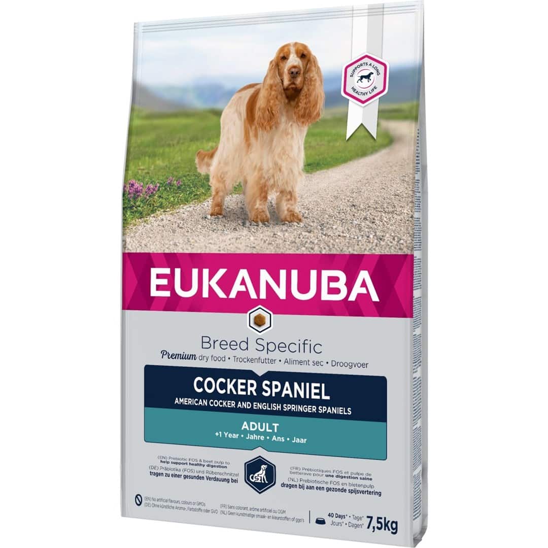 Sucha karma dla dorosłych cocker spanieli Eukanuba Breed Specific - 7,5 kg (Outlet) — zdjęcie 1 z 3