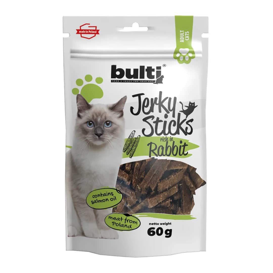 Przysmak dla kota BULTI Jerky Sticks z królikiem 60g — zdjęcie 1 z 2