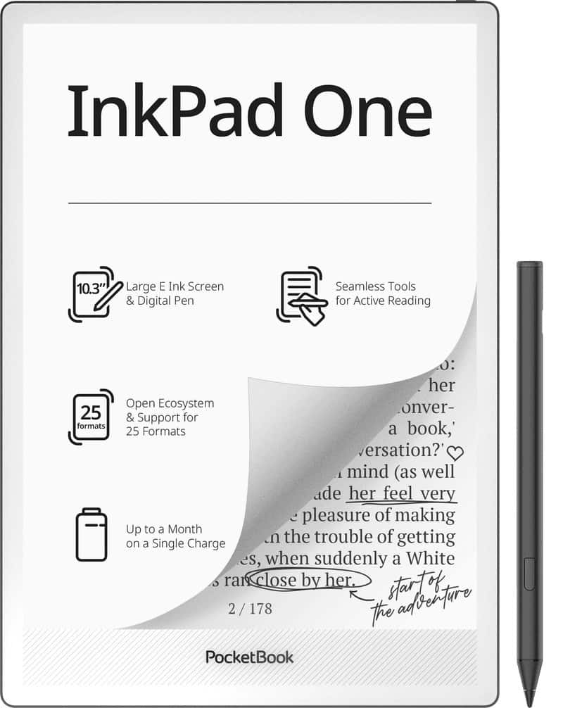 Czytnik E-booków PocketBook InkPad One 1030 10,3" 32GB Wi-Fi Czarny (OUTLET) — zdjęcie 1 z 6