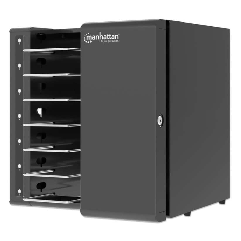 Szafa ładująca Manhattan na 7 laptopów, 7 portów USB-C, moc 60W — zdjęcie 1 z 7