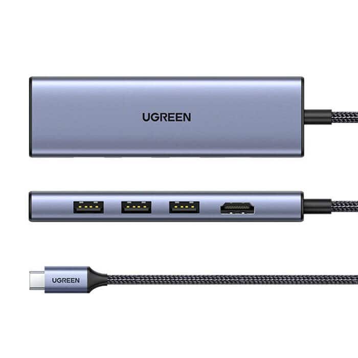 HUB USB-C Ugreen CM511 - 3x USB-A 3.0, HDMI, czytnik kart SD/TF — zdjęcie 1 z 8