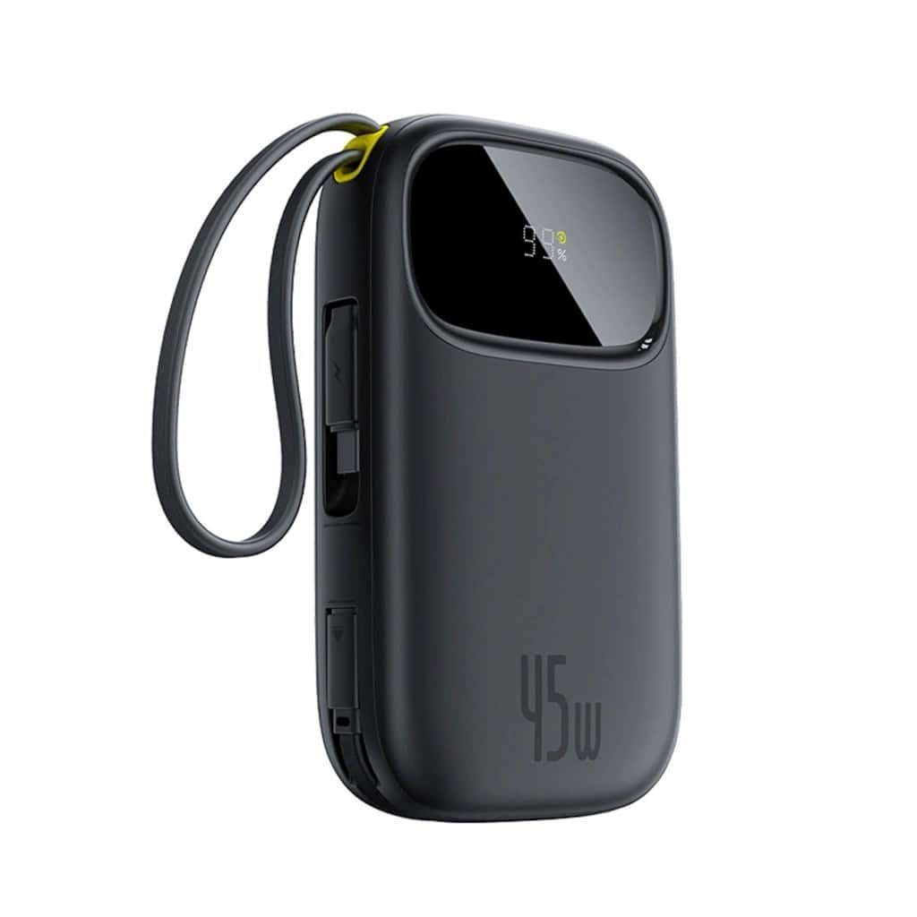 Powerbank Baseus EnerFill FC31 20000mAh 45W z wyświetlaczem, kable USB-C i Lightning - czarny — zdjęcie 1 z 6