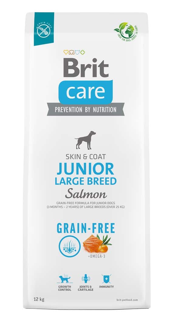 Brit Care Dog Grain-Free Junior Large Salmon 12kg (WYPRZEDAŻ)