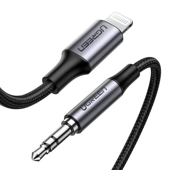 Adapter audio Ugreen Lightning - 3,5 mm mini jack, 1 m, szary — zdjęcie 1 z 7