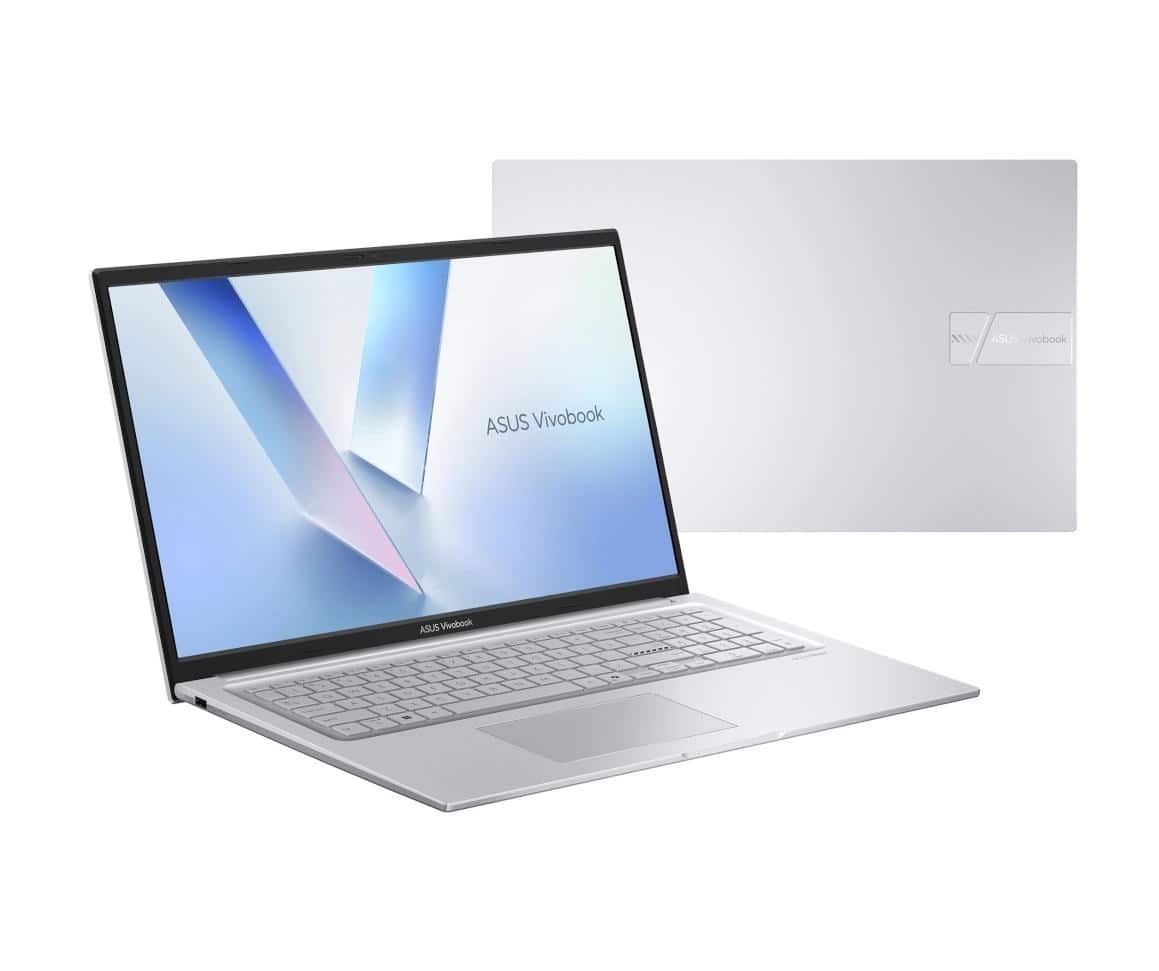 ASUS Vivobook 17 X1704MA-AU011 Core 5 320 17.3"FHD IPS-level Panel 60Hz 250nits AG 16GB DDR5 SSD512 Intel Graphics WLAN+BT Cam720p 50WHrs NoOS Cool Silver — zdjęcie 1 z 8