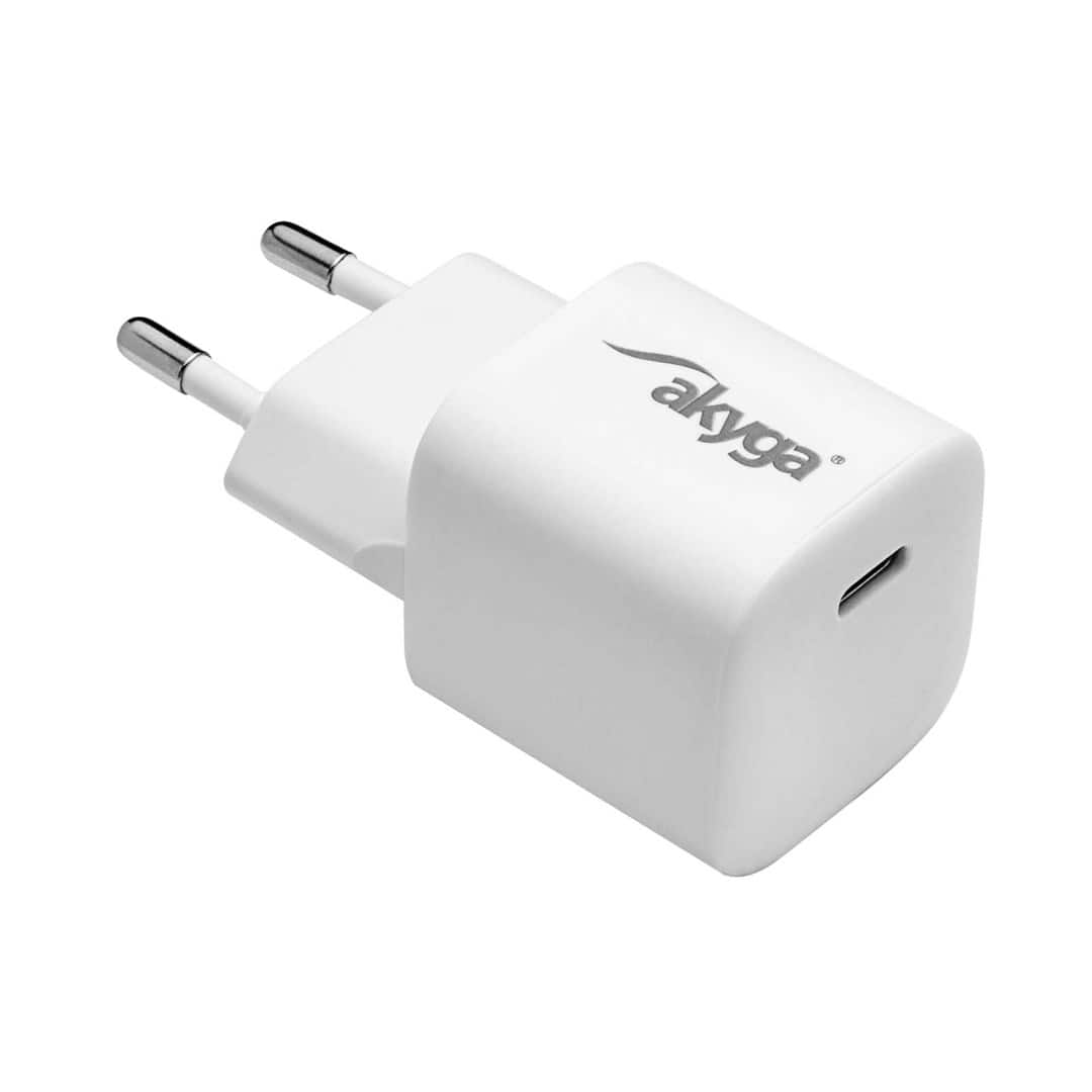 Ładowarka sieciowa AKYGA 25W USB-C PD GAN, biała (AK-CH-22) — zdjęcie 1 z 5