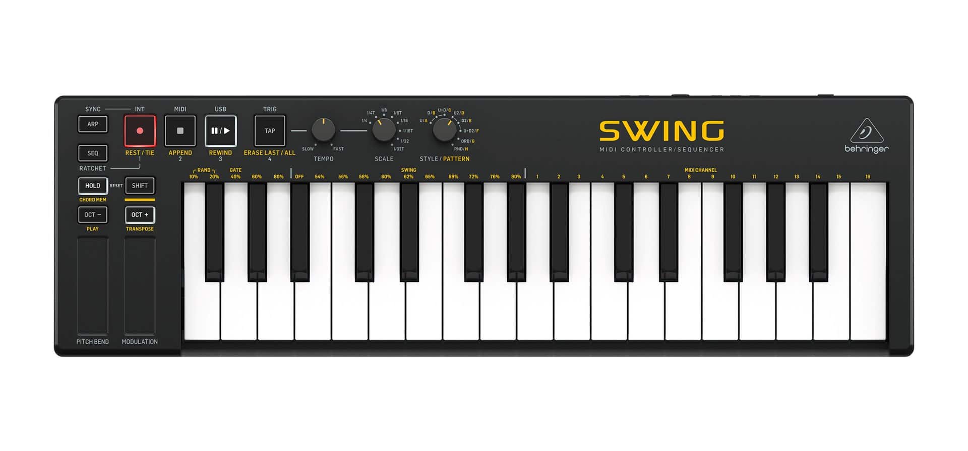 Klawiatura sterująca Behringer SWING USB/MIDI/CV (Outlet) — zdjęcie 1 z 2