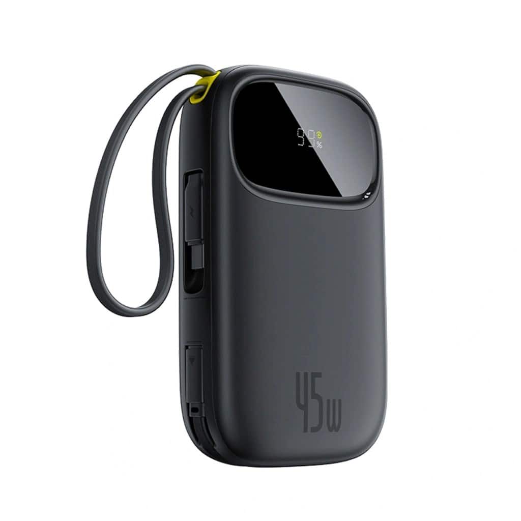 Powerbank Baseus EnerFill FC31 20000mAh 45W z wyświetlaczem i 2 kablami USB-C - czarny — zdjęcie 1 z 8