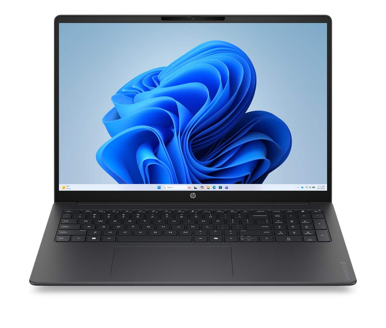 HP OmniBook 3 16-by0030nwx Ryzen 5 40 16.0"2K IPS 300nits Matt 16GB LPDDR5x SSD256 Radeon 610M Cam2MP 41Wh Win11 Black 2Y — zdjęcie 1 z 8
