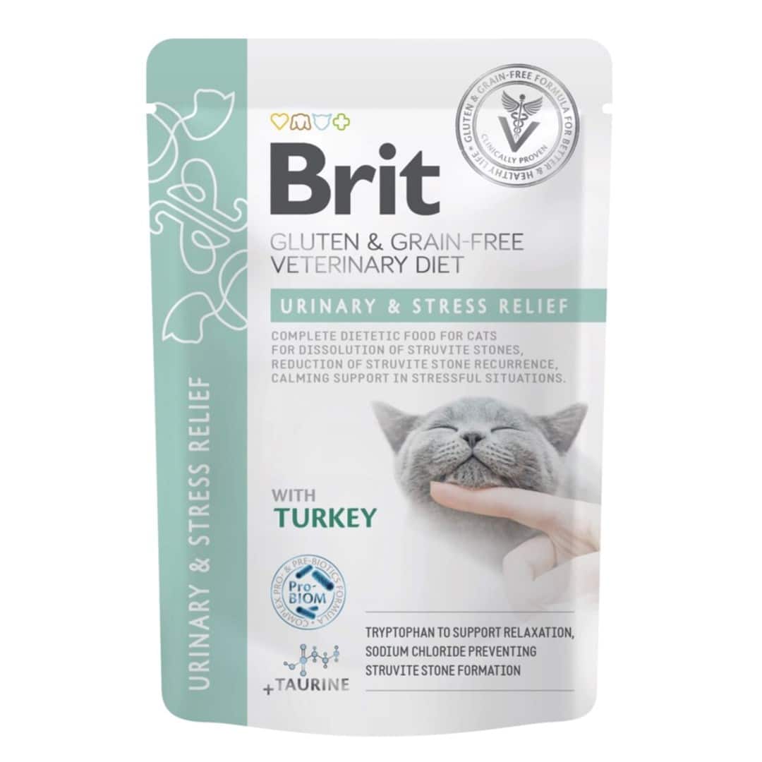 Brit VD Urinary and Stress Relief Cat Pouch 12x85g