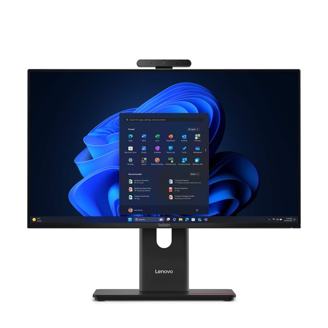 Lenovo ThinkCentre M70a G6 AiO Ultra 5 225T 23.8"FHD IPS 250nits 120Hz LBL AG 16GB DDR5 5600 SSD512 Intel Graphics Cam5MP W11Pro Black 3Y OnSite — zdjęcie 1 z 6