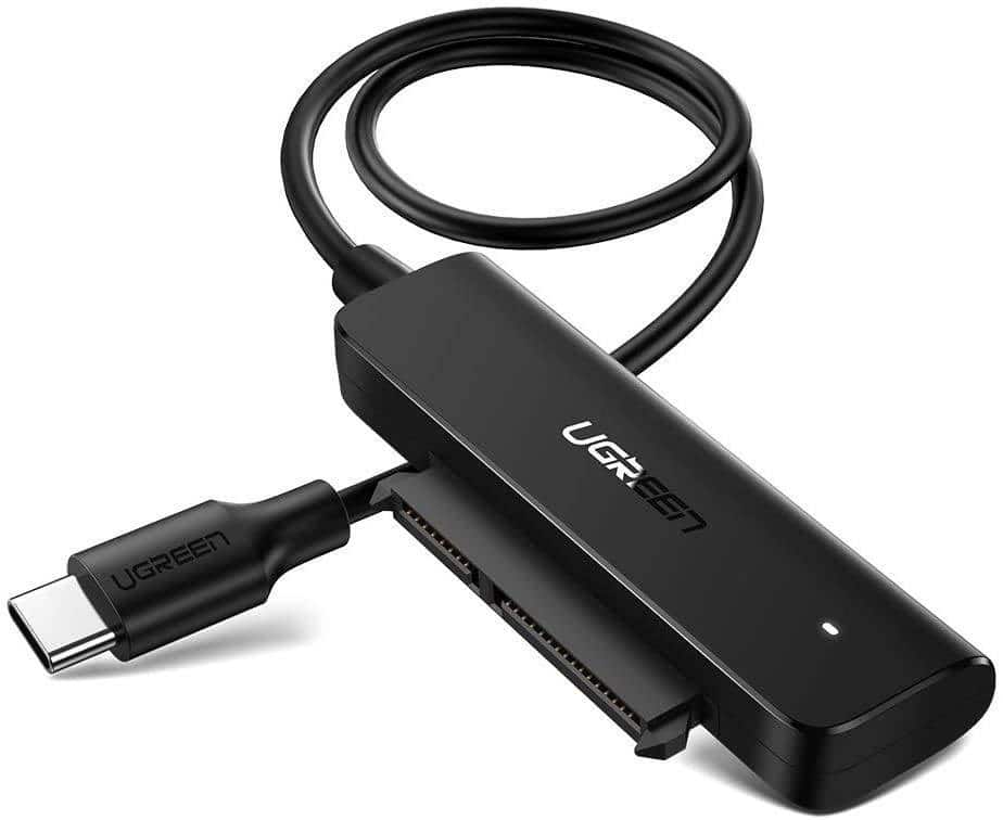 Adapter USB-C 3.0 do dysku SATA 2.5" - Ugreen AV144, srebrny, 50 cm — zdjęcie 1 z 5