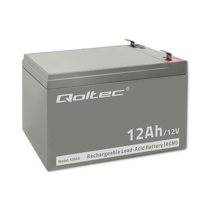 QOLTEC AKUMULATOR AGM 12V 12AH - 10 lat