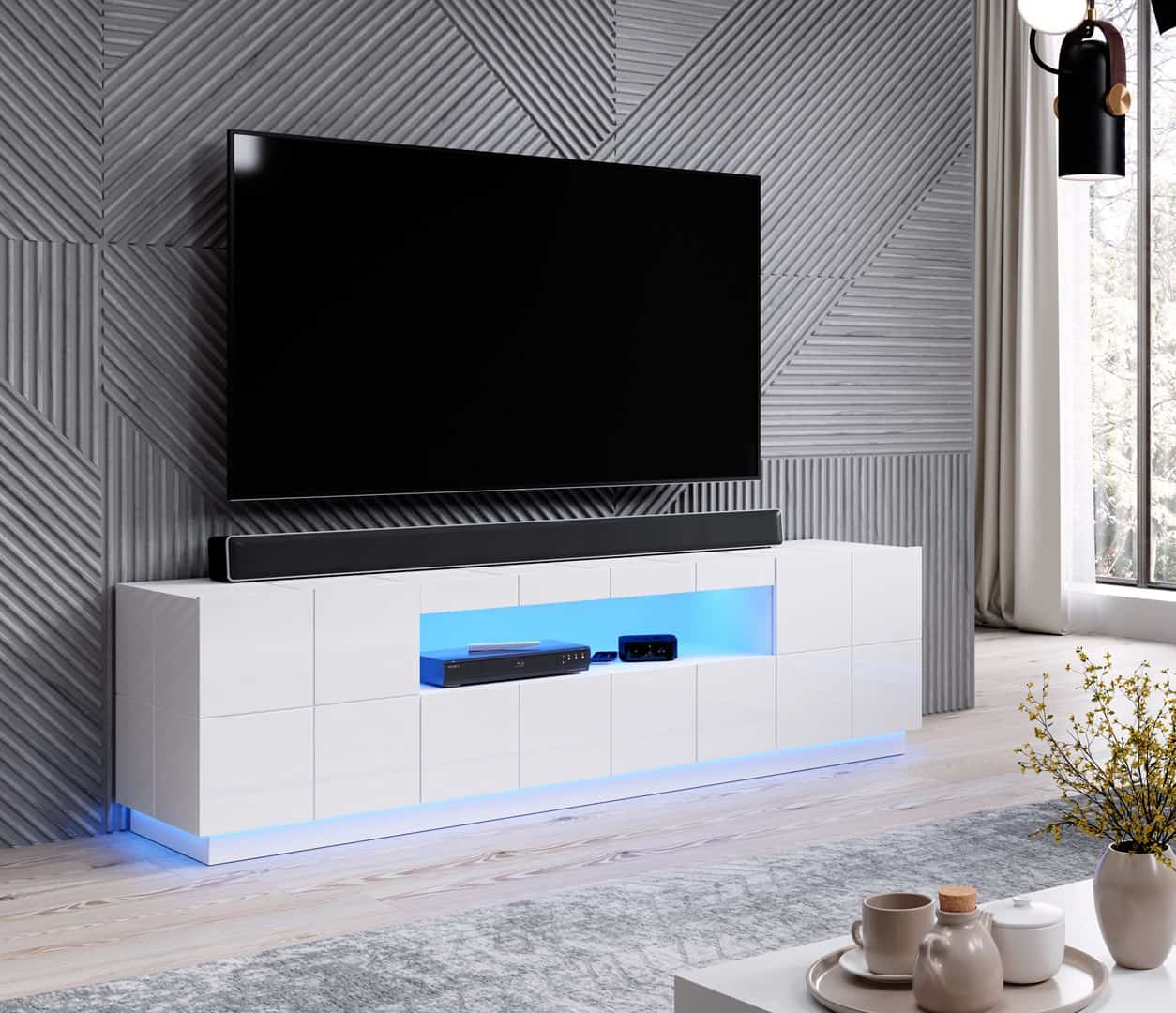 Klips LED RGB REJA niebieski do oświetlenia szafki RTV