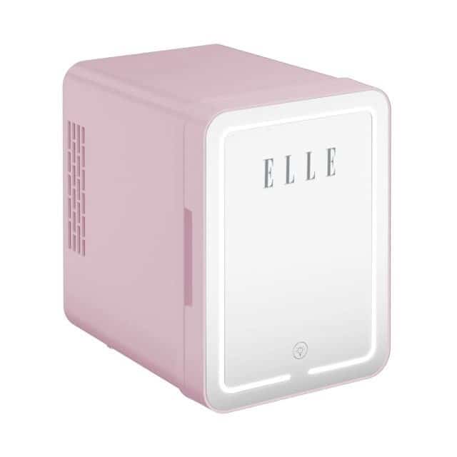 Mini lodówka z lusterkiem LED ELLE 4L fioletowa