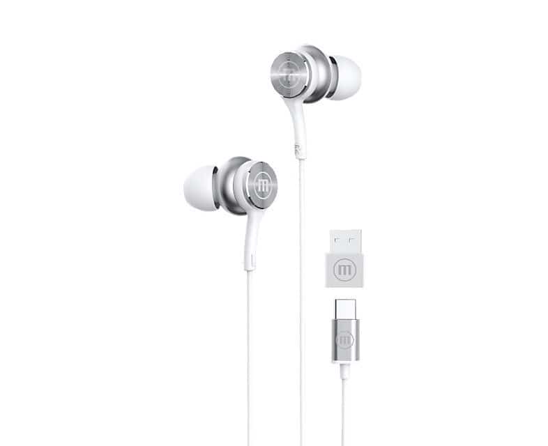 MAXELL XC1 Słuchawki przewodowe USB-C białe
