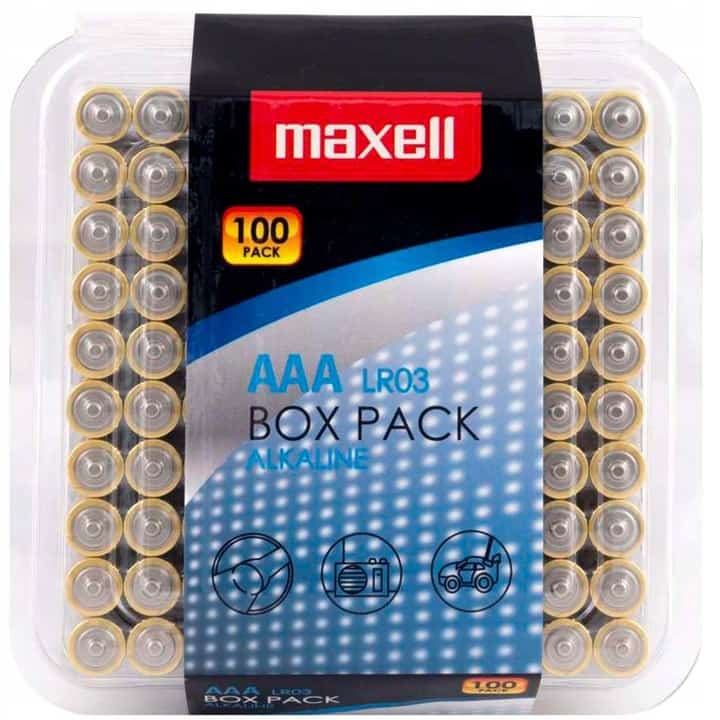 MAXELL Bateria Alkaline AAA 100 szt