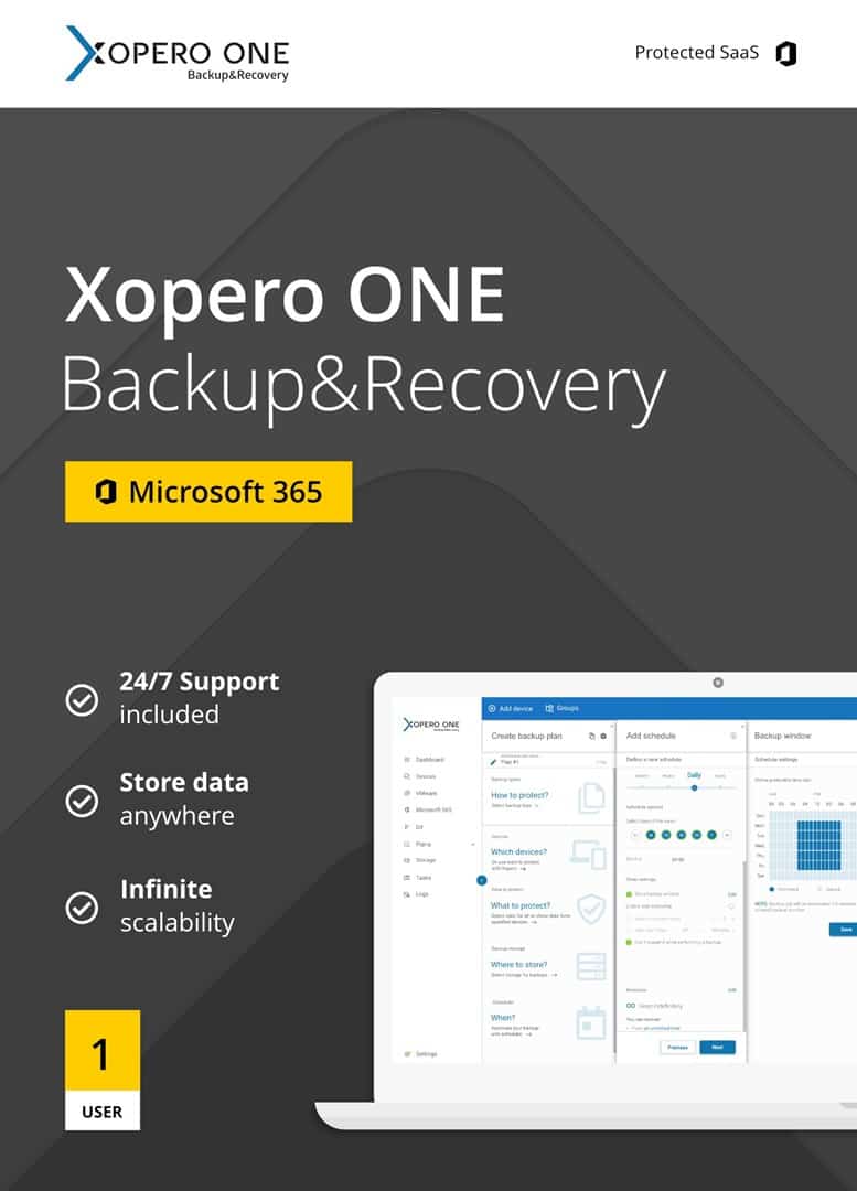 Xopero ONE 1x Microsoft365 + Wsparcie - 1 rok