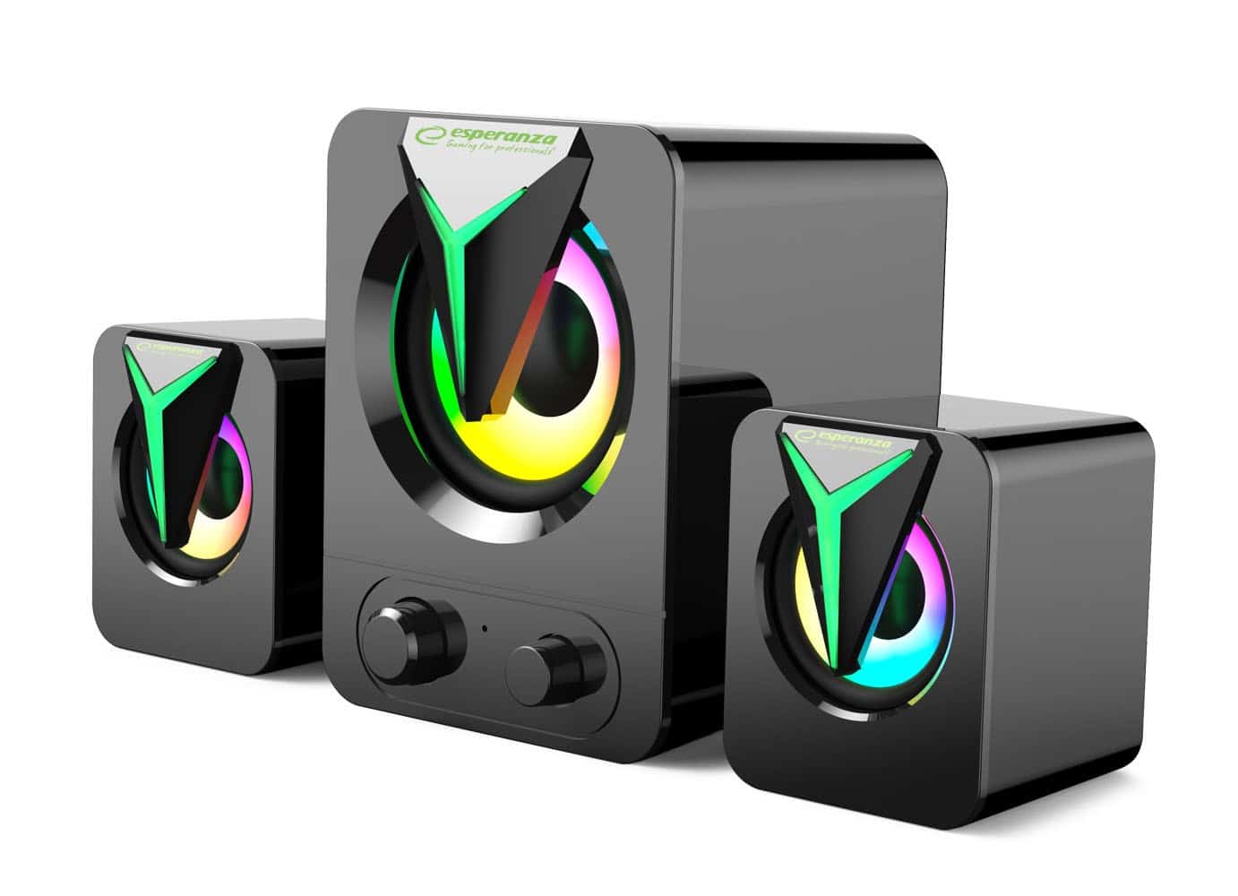 ESPERANZA GŁOŚNIKI 2.1 USB LED RAINBOW EGS107