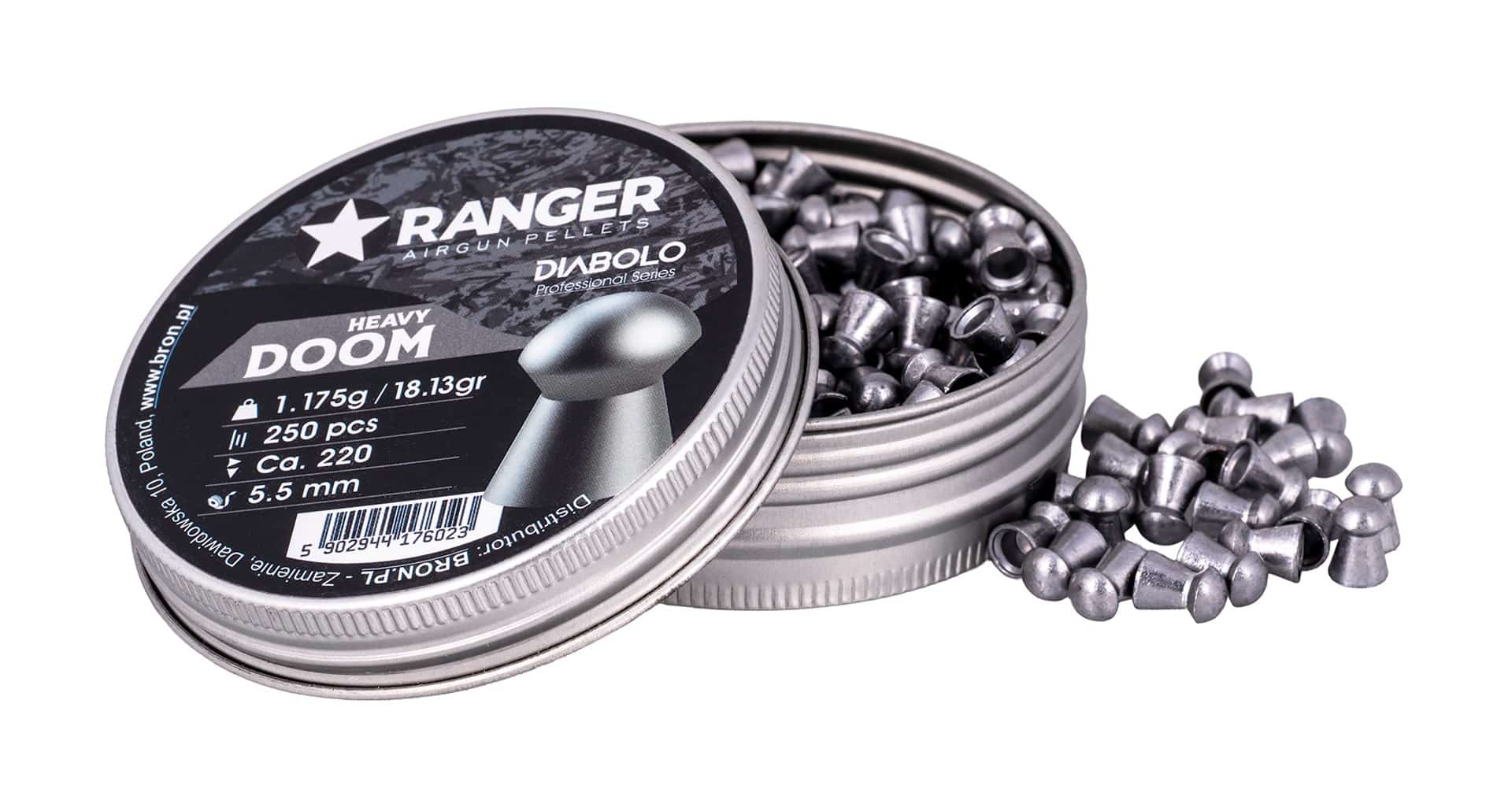 Śrut 5,5 mm RANGER Diabolo Doom Heavy 250 szt.