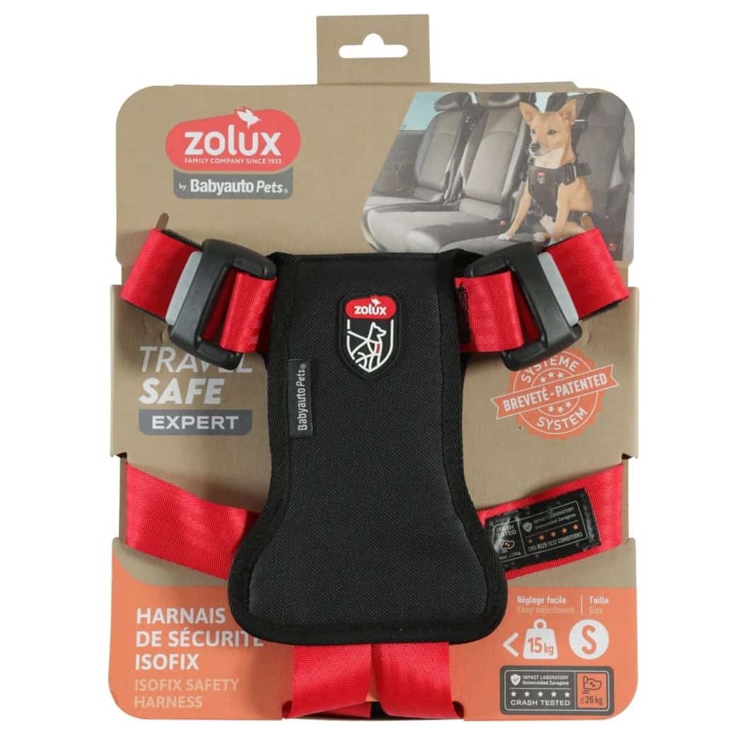 ZOLUX Szelki TRAVEL SAFE S czerwone dla psa