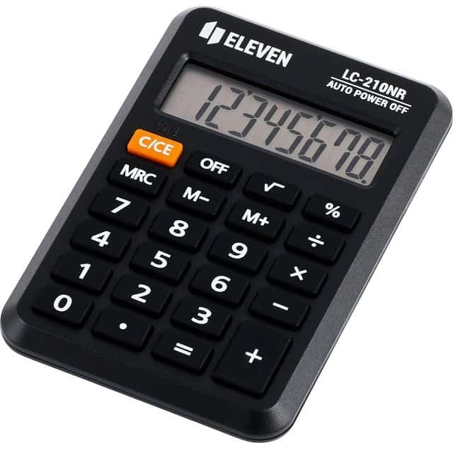 Eleven kalkulator LC-210NR, czarny, plastikowy