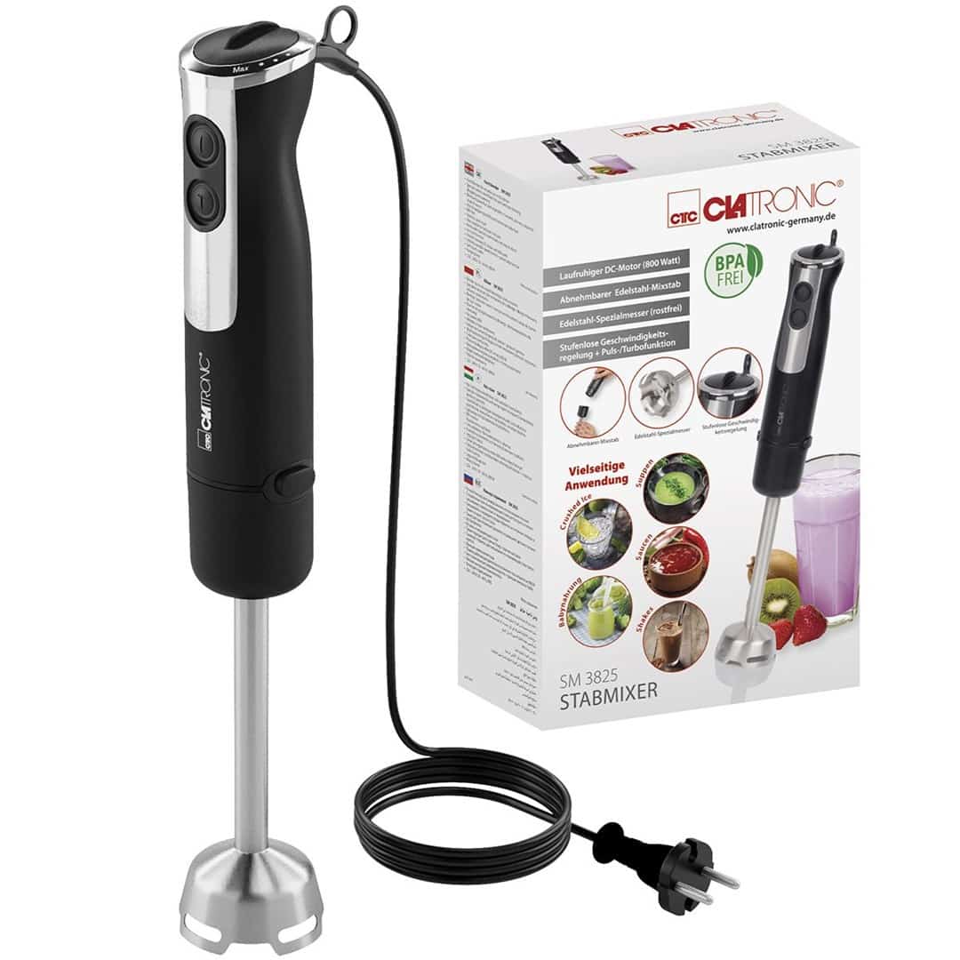 Blender SM 3825 CLATRONIC Czarny, Stal Nierdzewna